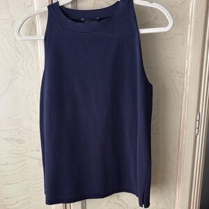 Ann Taylor Elegant Navy Knit Tank Top